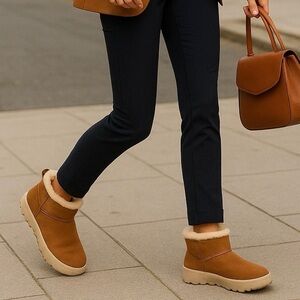 UGG Chestnut Suede Platform Boots Women 6 / Men 5 / New without Box